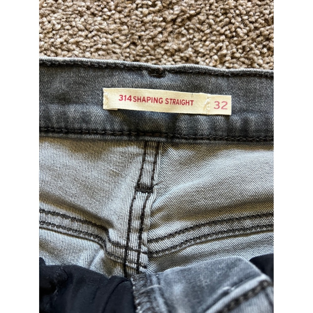 Levi's‎ 314 Shaping Straight Gray Wash Denim Jeans Casual Everyday Size 32 - Picture 6 of 10